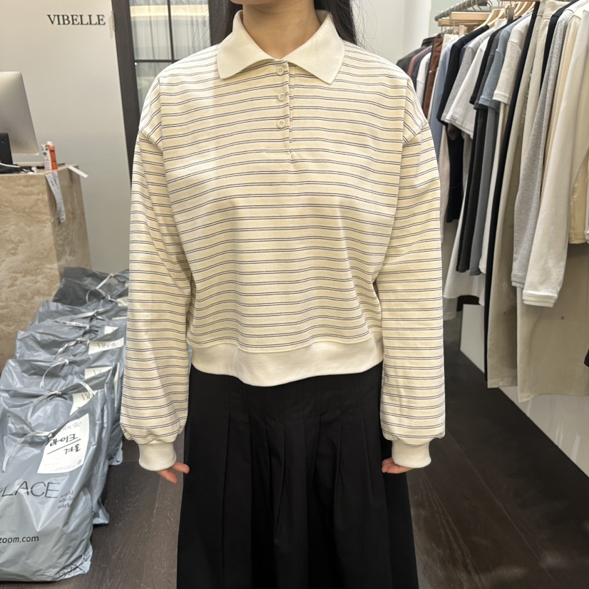 VIBELLE東大門直郵女士新品休閑熱賣真品職業26春夏長袖T恤VIBELLE長袖T恤圖色2