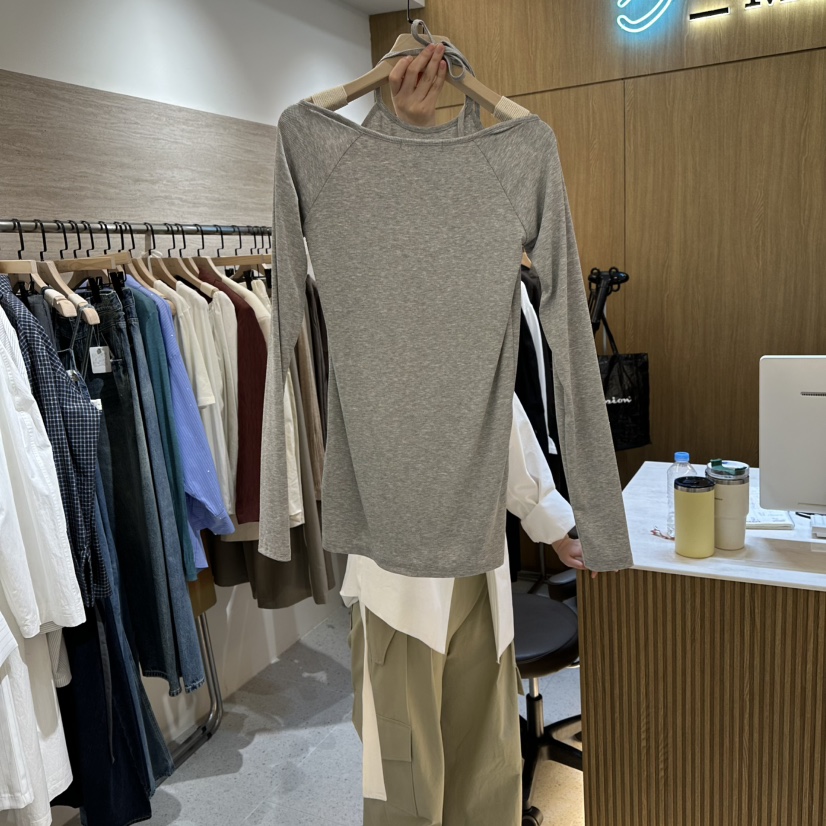 BISHOP/APOINT/3MARCH東大門實拍女士新品人氣長袖T恤不含包BISHOP/APOINT/3MARCH長袖T恤