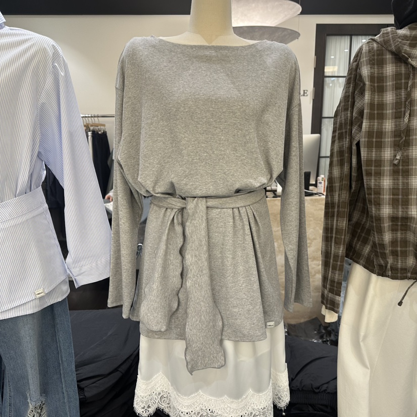 VIBELLE韓國直郵女士新款熱賣真品推薦26春夏時尚長袖T恤VIBELLE長袖T恤圖色3