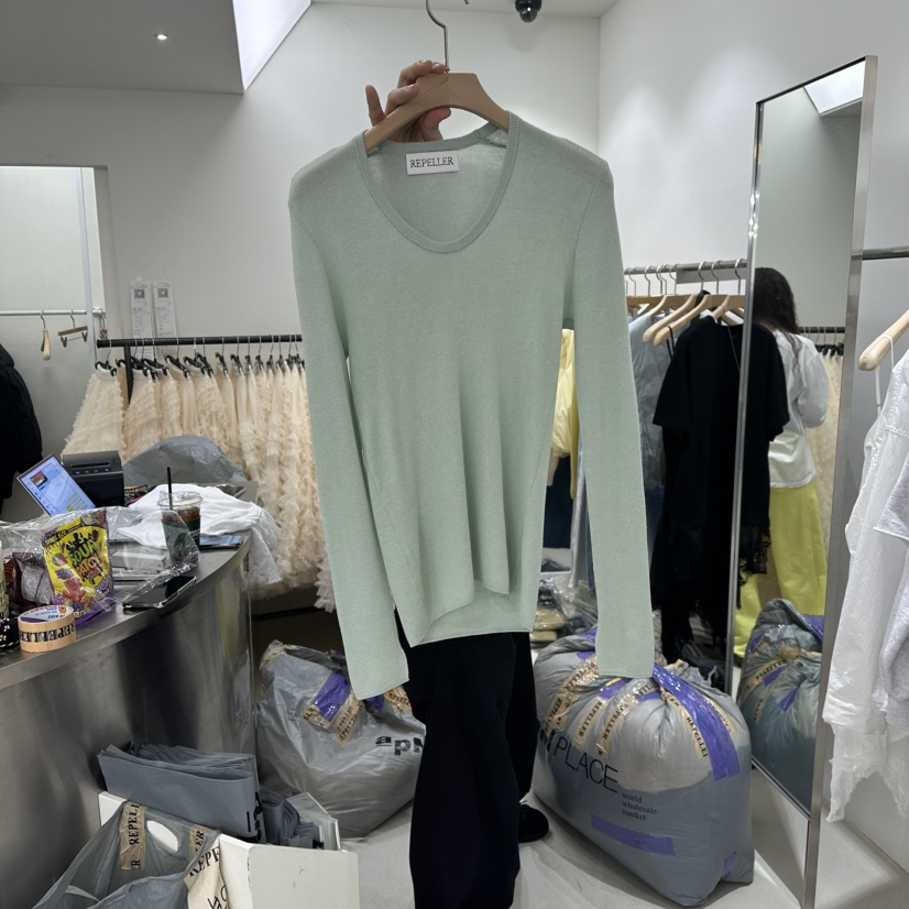 REPELLER韓國直郵女裝新款職業推薦時尚熱賣人氣針織衫V領REPELLER針織衫圖色1