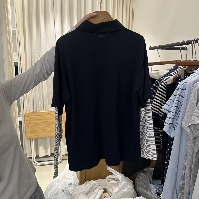 SIERRA東大門實拍女裝新品26春夏職業時尚休閑長袖T恤假兩件SIERRA長袖T恤