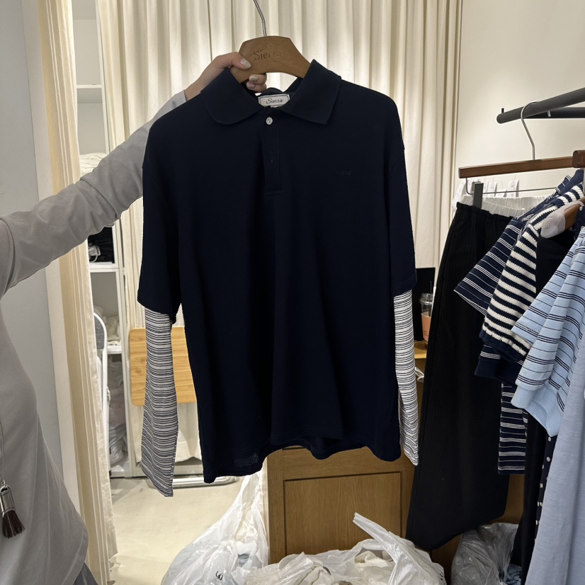 SIERRA東大門實拍女裝新品26春夏職業時尚休閑長袖T恤假兩件SIERRA長袖T恤圖色2