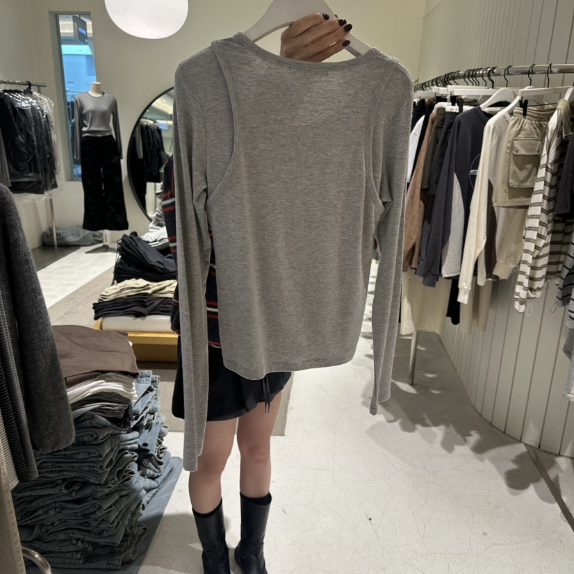 GRADE韓國直郵女裝新品時尚真品人氣休閑推薦26春夏長袖T恤GRADE長袖T恤