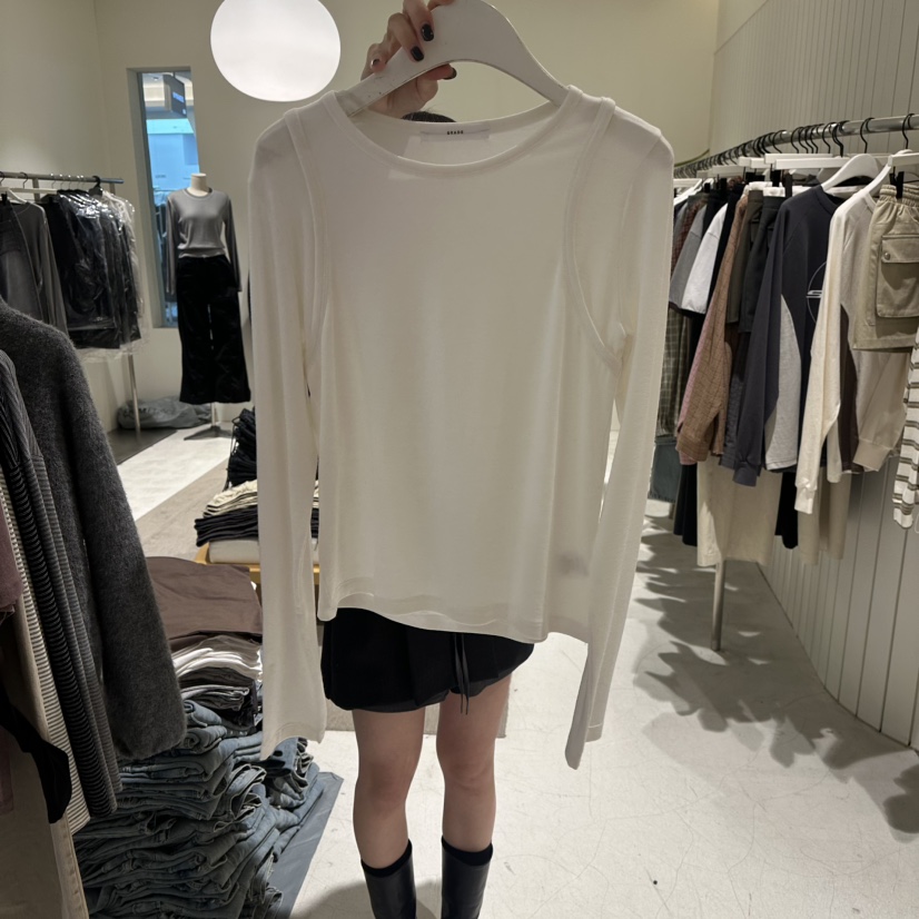 GRADE韓國直郵女裝新品時尚真品人氣休閑推薦26春夏長袖T恤GRADE長袖T恤圖色1