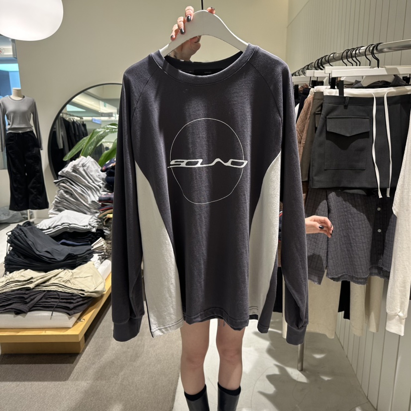 GRADE韓國代購女裝新品熱賣人氣休閑26春夏推薦職業長袖T恤GRADE長袖T恤圖色1