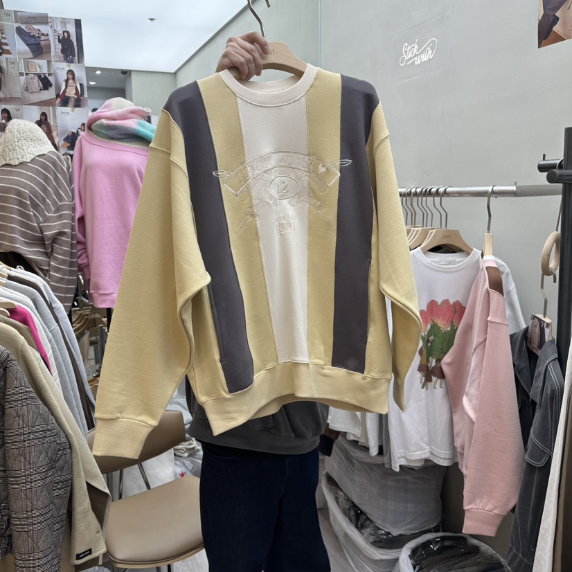 STICK WITH東大門實拍女裝新品26春夏休閑真品熱賣時尚衛衣STICK WITH衛衣圖色2