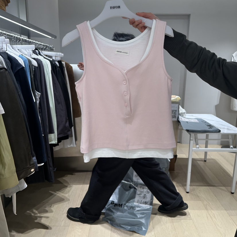 FAVOR-P東大門直郵女裝新品人氣時尚職業真品26春夏吊帶背心FAVOR-P吊帶/背心圖色1