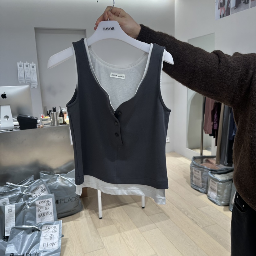 FAVOR-P東大門直郵女裝新品人氣時尚職業真品26春夏吊帶背心FAVOR-P吊帶/背心圖色2