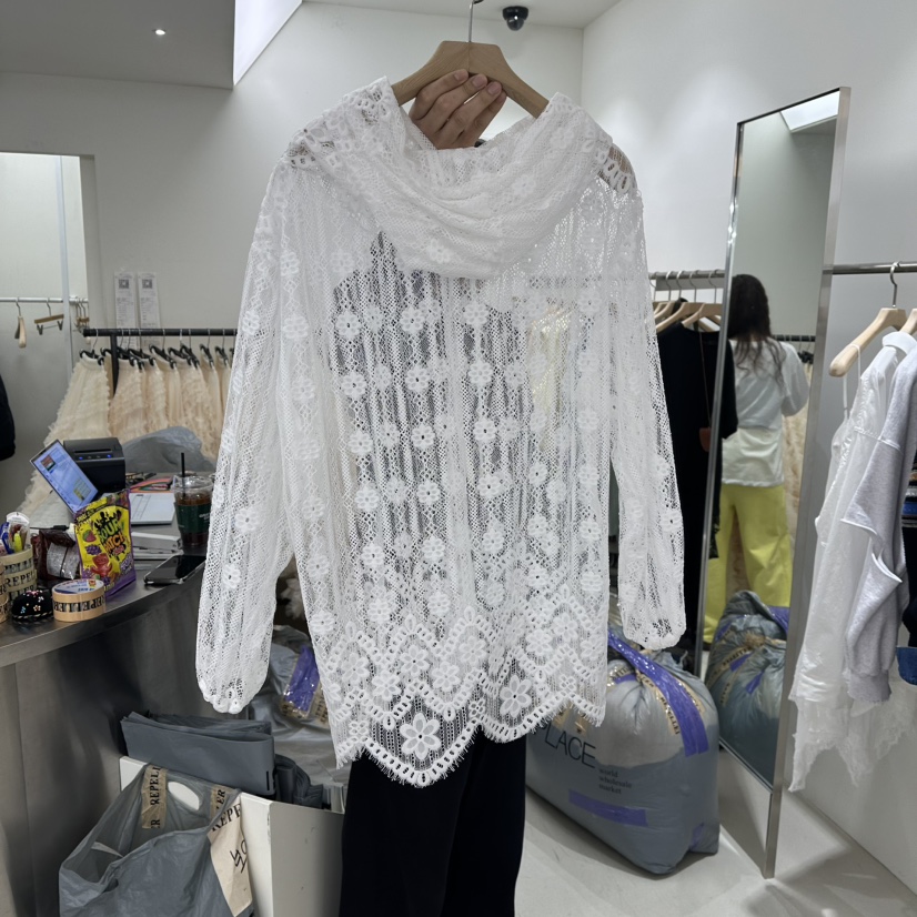 REPELLER東大門代購女裝新品推薦真品26春夏休閑襯衫蕾絲衫REPELLER襯衫/蕾絲衫