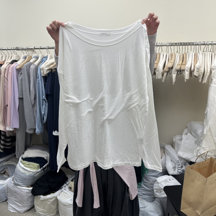 AMOEBA東大門實拍女士新品26春夏推薦熱賣休閑時尚長袖T恤AMOEBA長袖T恤圖色3