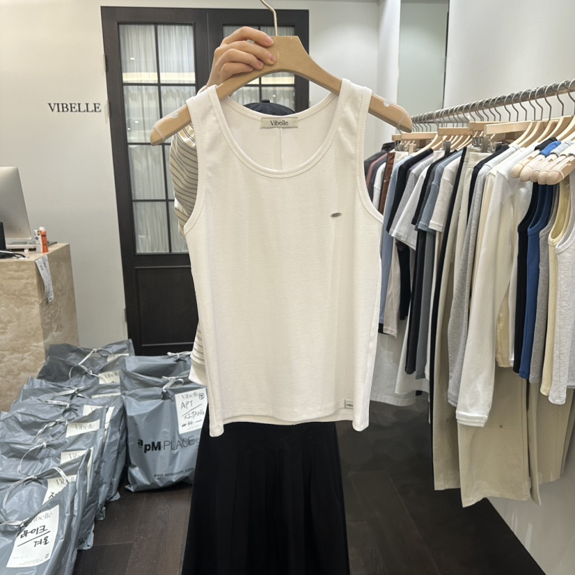 VIBELLE韓國直郵女士新品真品職業人氣休閑推薦熱賣吊帶背心VIBELLE吊帶/背心圖色1白色