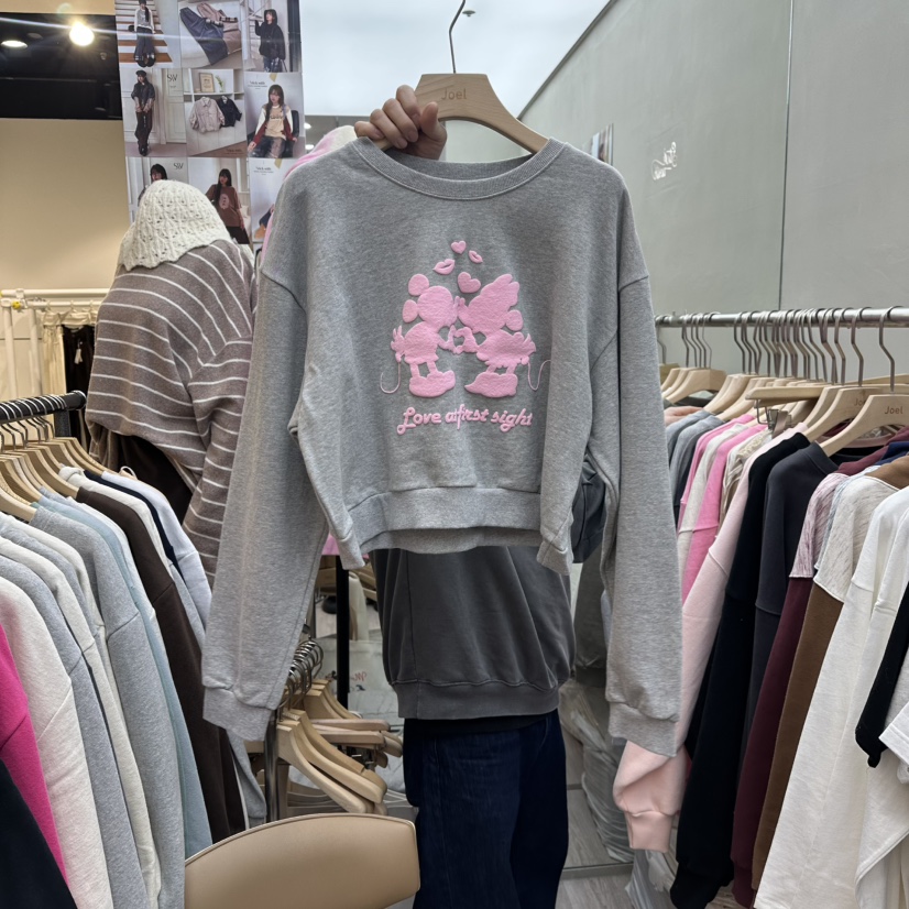 STICK WITH東大門代購女士新品職業推薦人氣熱賣休閑衛衣STICK WITH衛衣圖色3