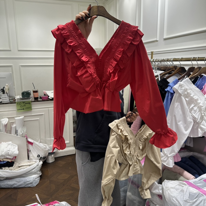 J.RITZY東大門代購女裝新品26春夏熱賣人氣休閑襯衫蕾絲衫J.RITZY襯衫/蕾絲衫