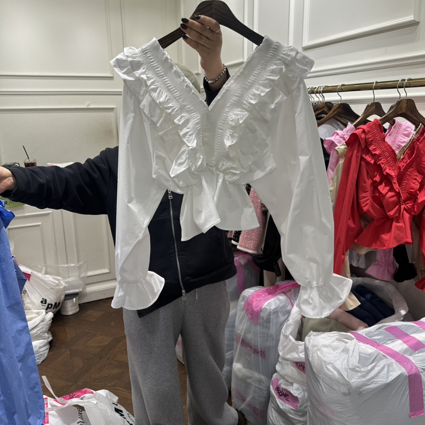 J.RITZY東大門代購女裝新品26春夏熱賣人氣休閑襯衫蕾絲衫J.RITZY襯衫/蕾絲衫圖色3