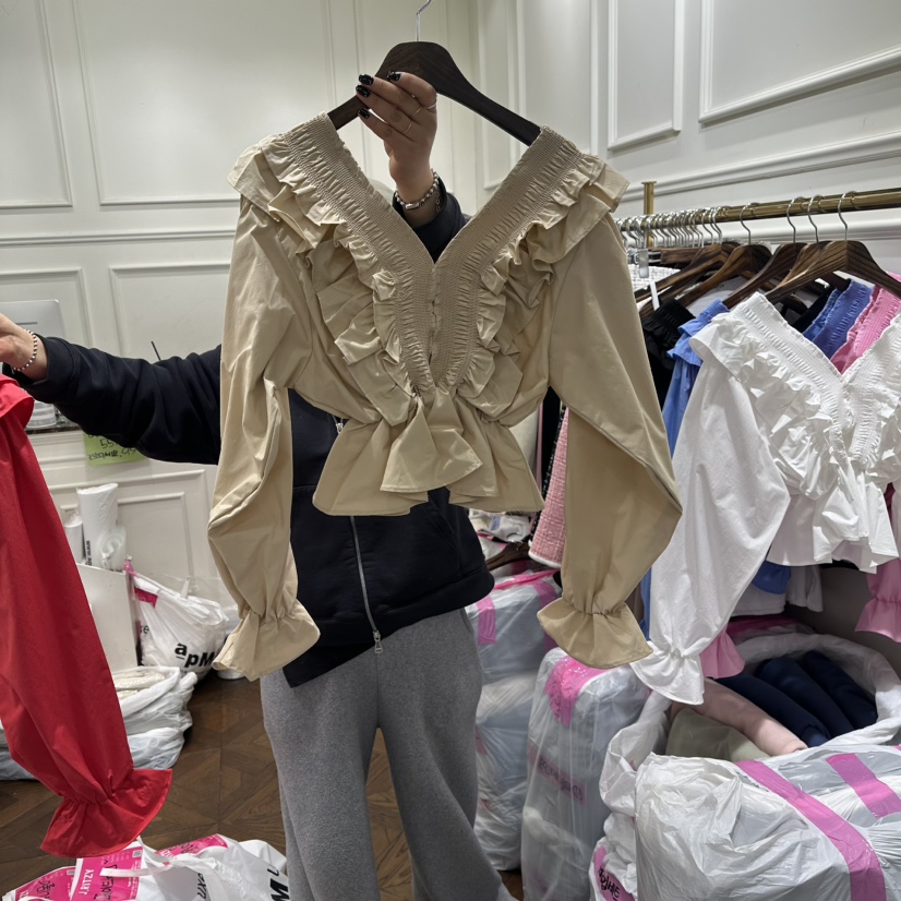 J.RITZY東大門代購女裝新品26春夏熱賣人氣休閑襯衫蕾絲衫J.RITZY襯衫/蕾絲衫圖色5