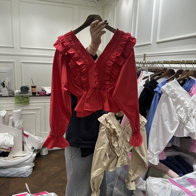 J.RITZY東大門代購女裝新品26春夏熱賣人氣休閑襯衫蕾絲衫J.RITZY襯衫/蕾絲衫圖色6