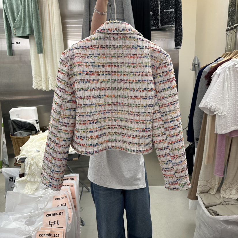 CORNER東大門代購女士新品時尚職業人氣真品推薦夾克粗花呢CORNER.302夾克