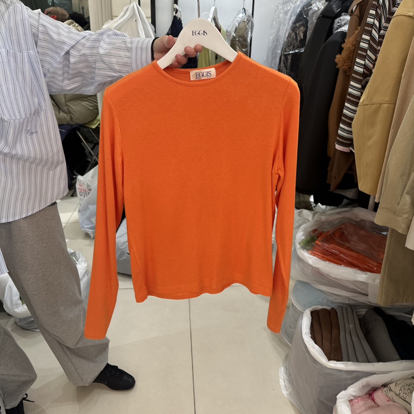 EGG IS韓國代購女裝新品熱賣真品時尚休閑職業推薦長袖T恤EGG IS長袖T恤圖色3