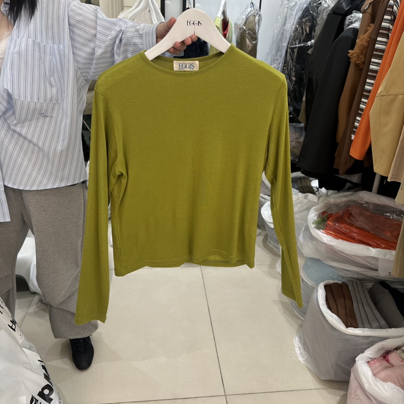 EGG IS韓國代購女裝新品熱賣真品時尚休閑職業推薦長袖T恤EGG IS長袖T恤圖色5