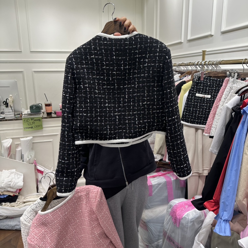 J.RITZY東大門實拍女裝新品推薦職業26春夏真品夾克粗花呢J.RITZY夾克