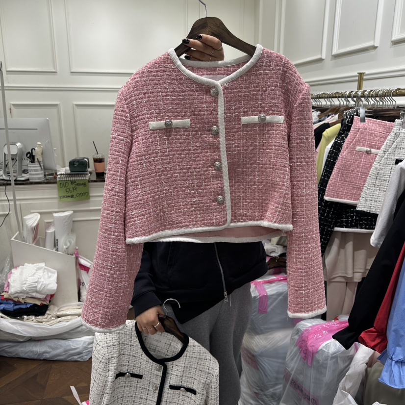 J.RITZY東大門實拍女裝新品推薦職業26春夏真品夾克粗花呢J.RITZY夾克圖色2