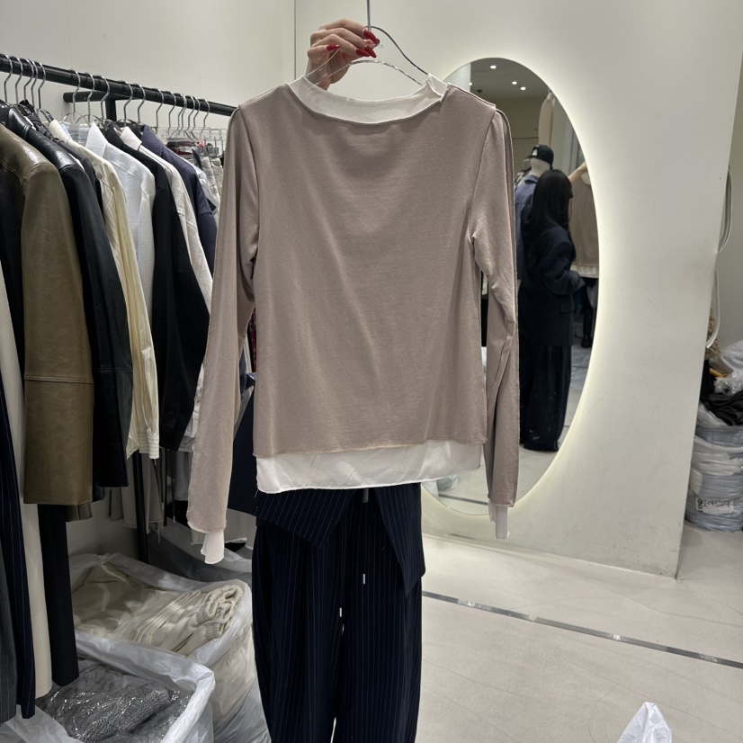 AT THE END韓國代購女裝新款真品推薦職業時尚26春夏長袖T恤AT THE END長袖T恤