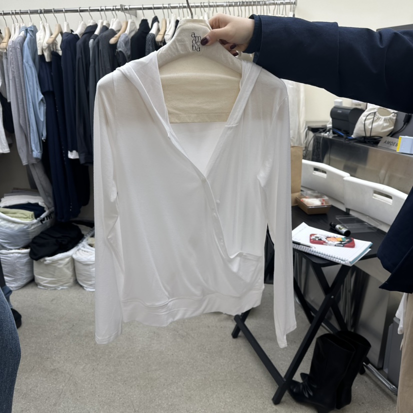 AMOEBA東大門直郵女裝新品時尚26春夏推薦長袖T恤不含內搭AMOEBA長袖T恤圖色1