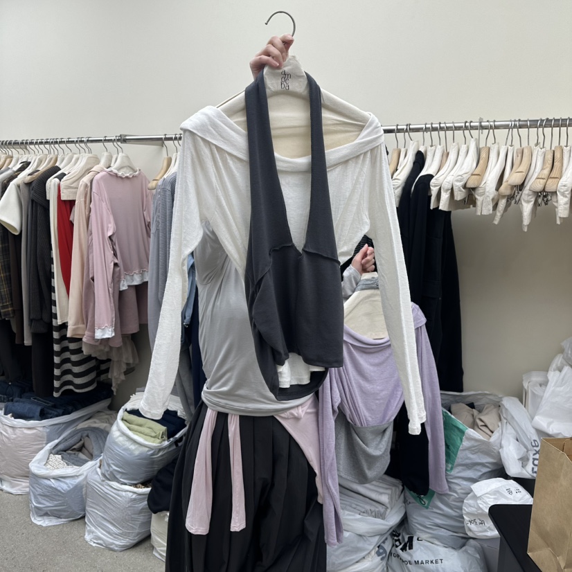 AMOEBA韓國代購女士新品時尚26春夏休閑熱賣人氣套裝兩件套AMOEBA套裝圖色2