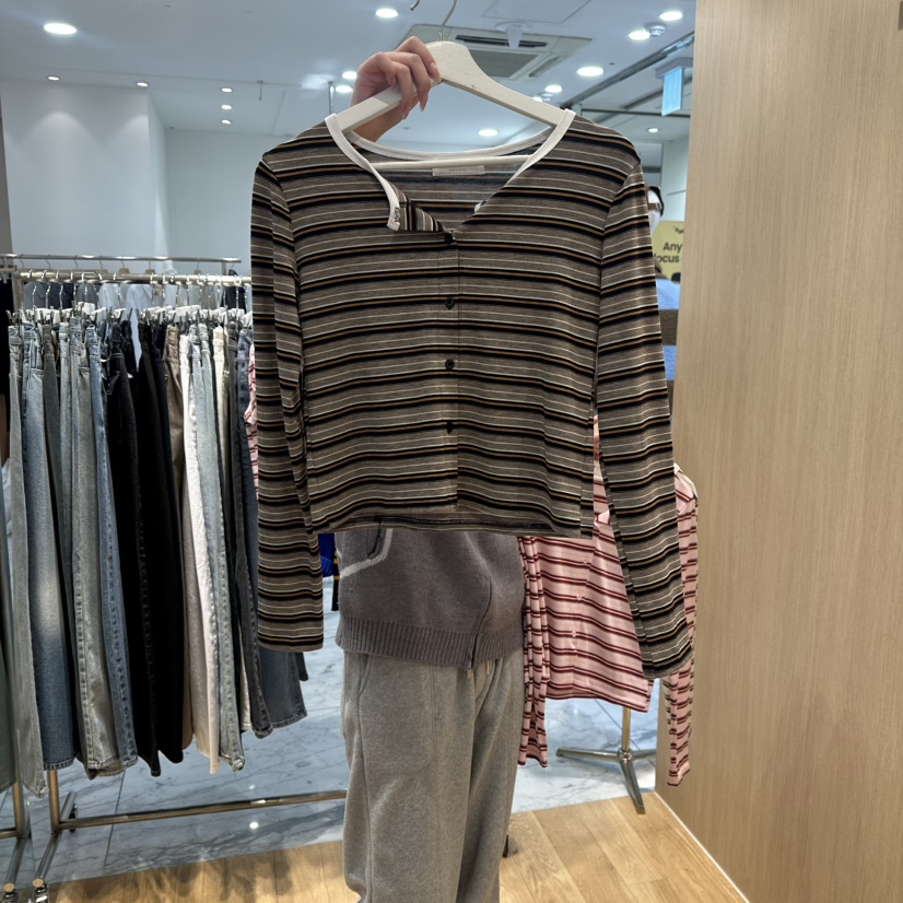 ZIPPER東大門實拍女裝新品真品時尚人氣長袖T恤修身棉質開衫ZIPPER長袖T恤圖色1