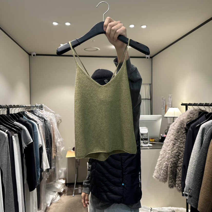 RE STOCK東大門直郵女士新款人氣推薦吊帶背心不含內搭浣熊RE STOCK吊帶/背心圖色2