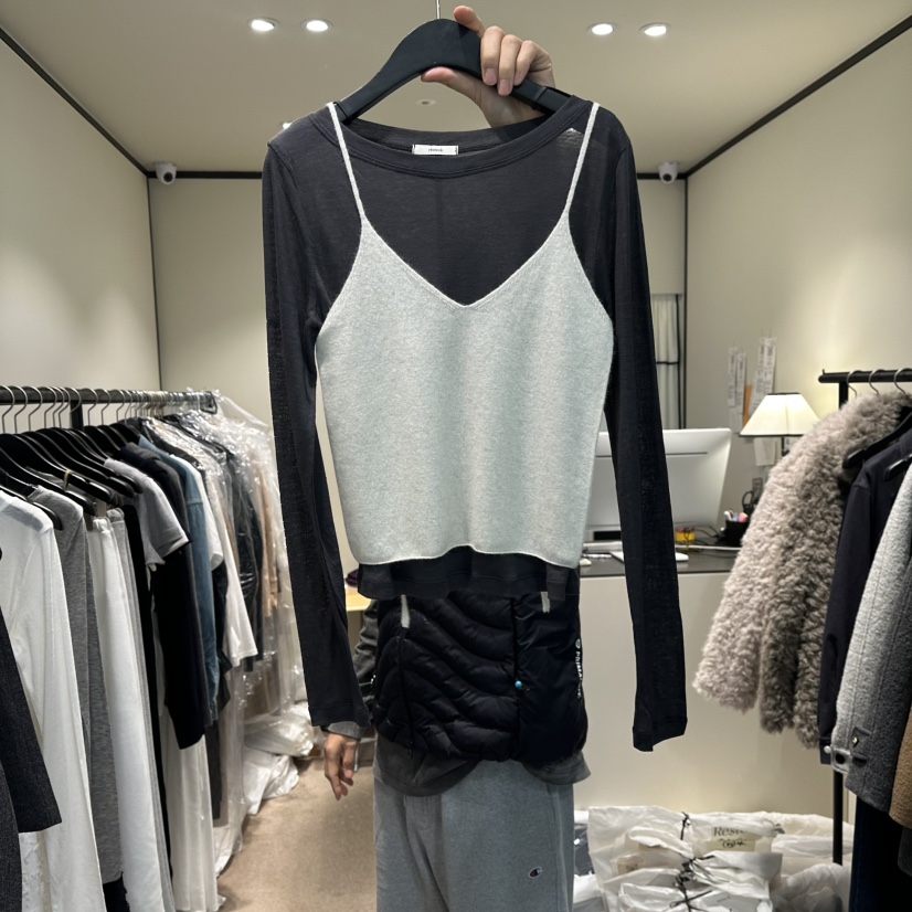 RE STOCK東大門直郵女士新款人氣推薦吊帶背心不含內搭浣熊RE STOCK吊帶/背心圖色3