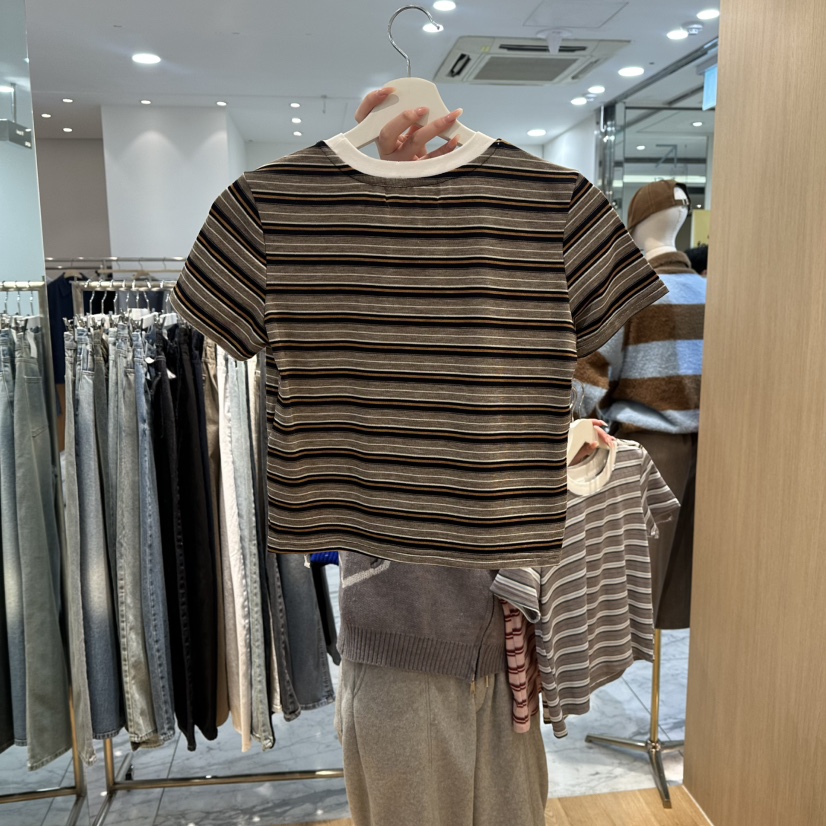 ZIPPER東大門代購女士新款時尚熱賣職業真品休閑推薦T恤條紋ZIPPERT恤