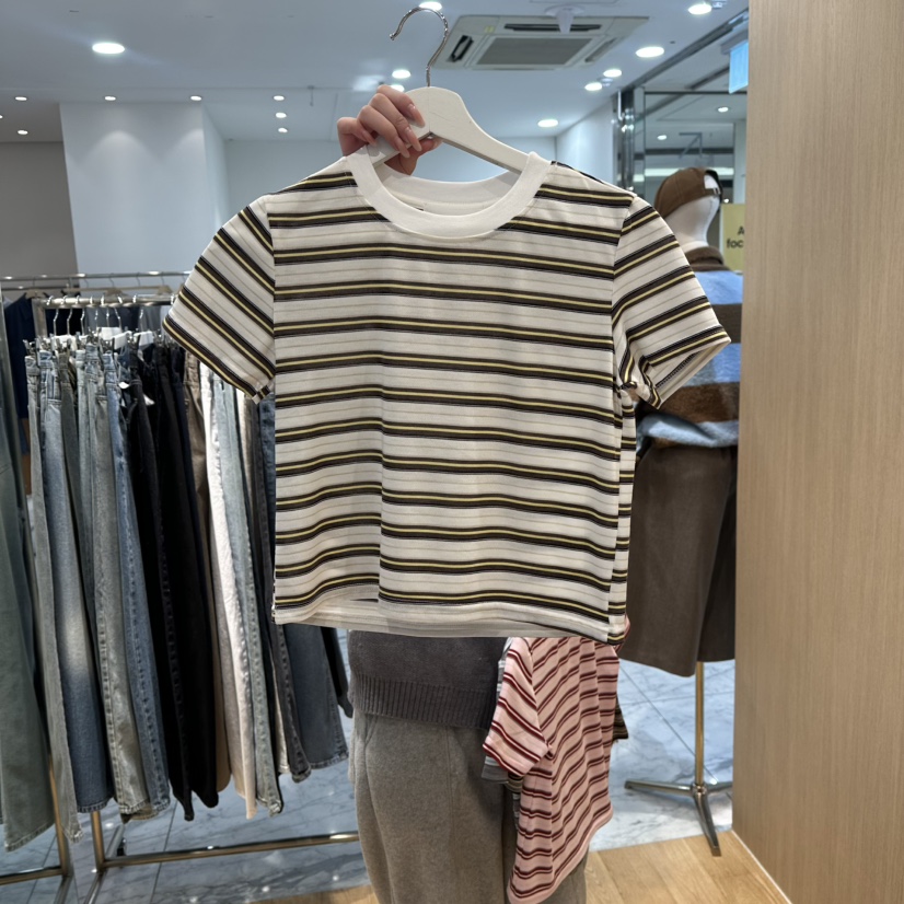 ZIPPER東大門代購女士新款時尚熱賣職業真品休閑推薦T恤條紋ZIPPERT恤圖色2