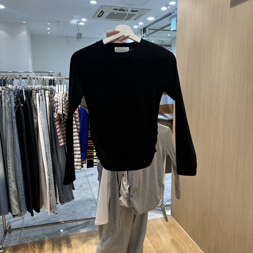 ZIPPER東大門直郵女裝新款真品26春夏職業熱賣長袖T恤修身ZIPPER長袖T恤圖色3