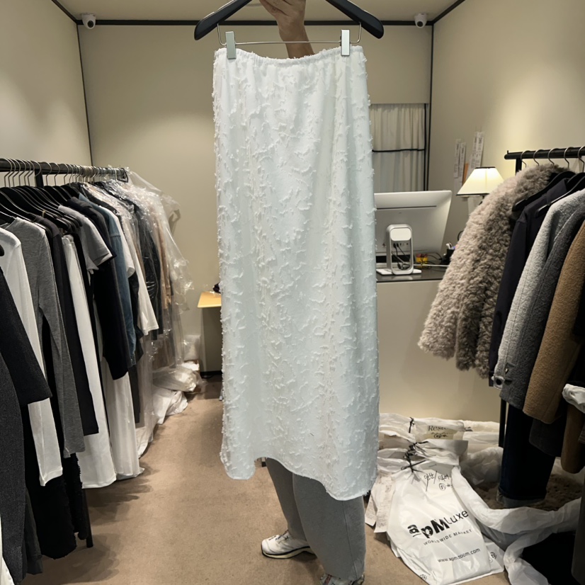 RE STOCK韓國代購女士新品26春夏真品熱賣人氣休閑職業長裙RE STOCK長裙