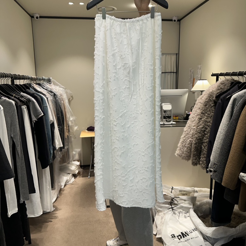 RE STOCK韓國代購女士新品26春夏真品熱賣人氣休閑職業長裙RE STOCK長裙圖色1