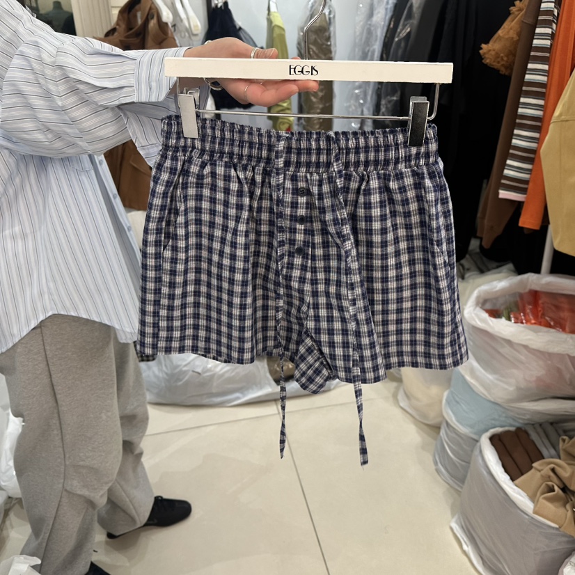 EGG IS韓國代購女裝新品真品休閑人氣26春夏職業推薦短褲EGG IS短褲圖色2深藍色