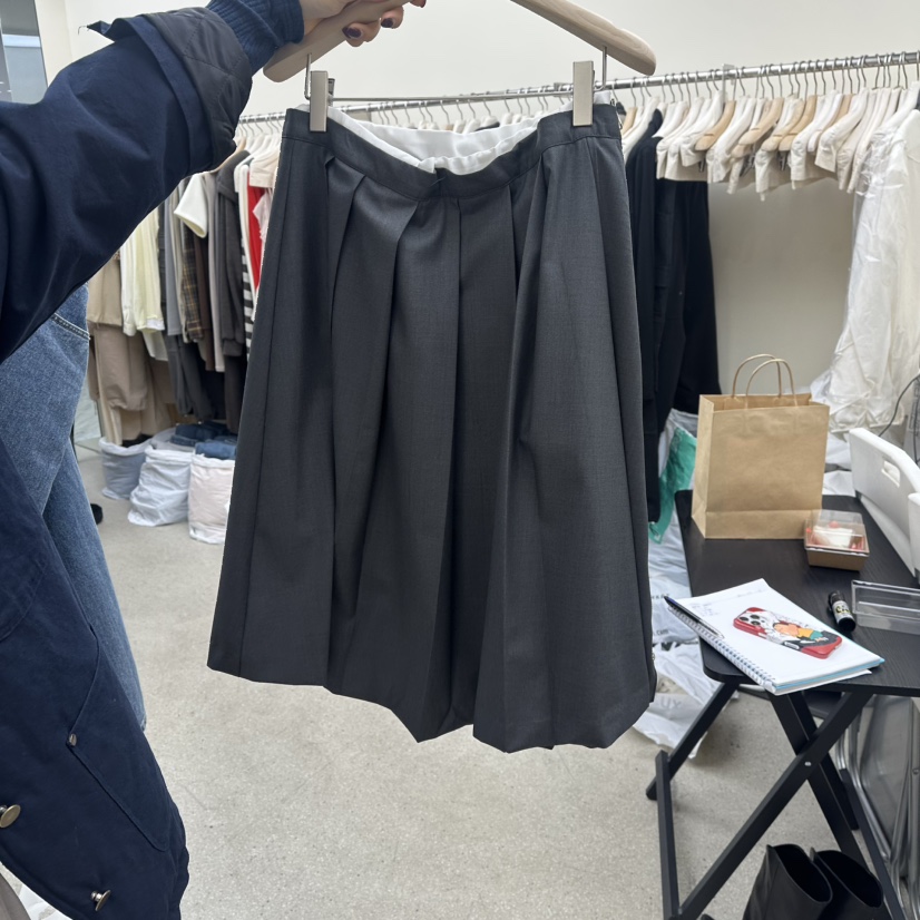 AMOEBA東大門代購女裝新品休閑熱賣26春夏半身裙中短裙拉鏈AMOEBA半身裙/中短裙