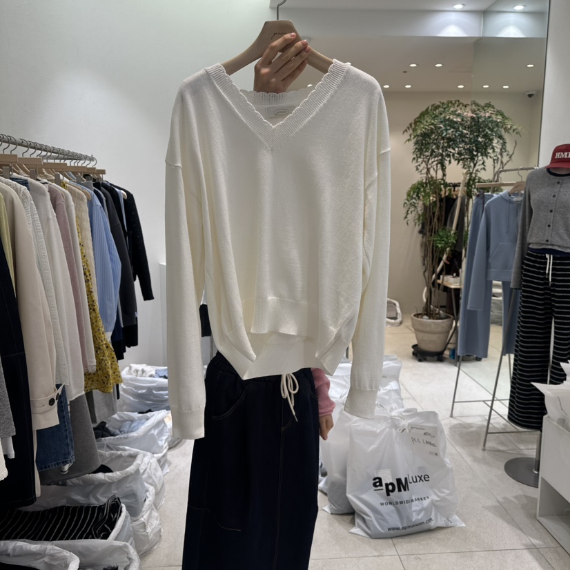 GRACIA東大門代購女士新品時尚人氣真品職業推薦針織衫V領GRACIA針織衫圖色1