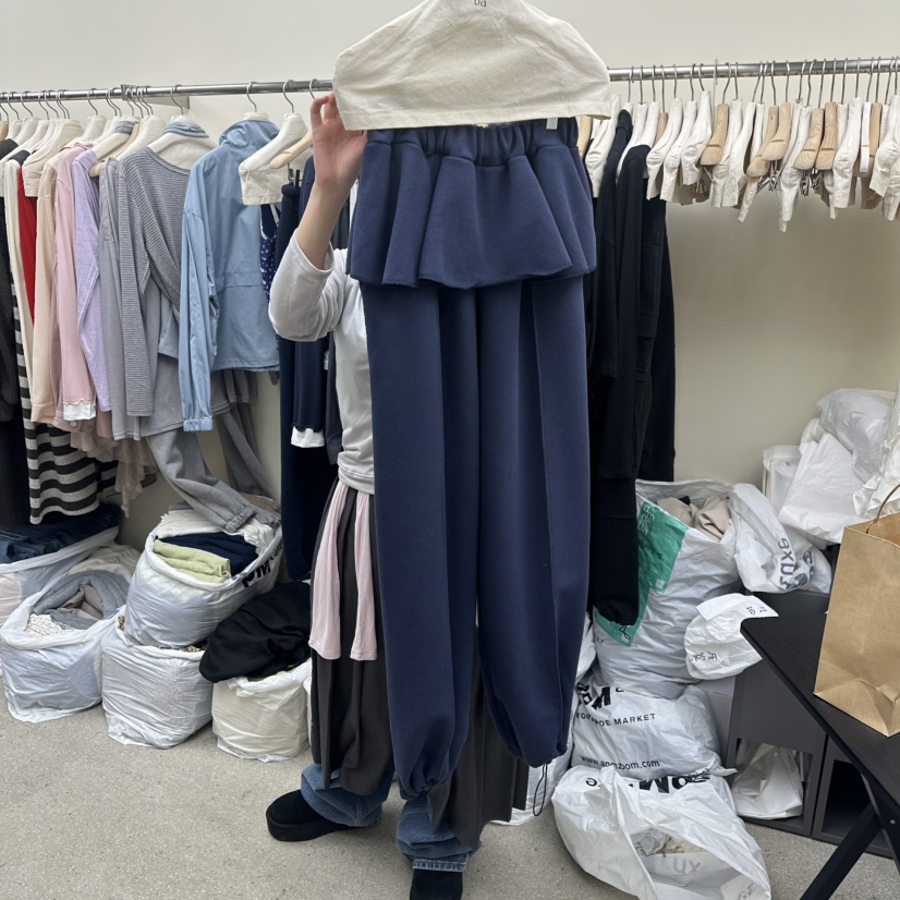 AMOEBA東大門實拍女士新品推薦休閑26春夏職業裙褲不含腰帶AMOEBA裙褲圖色2