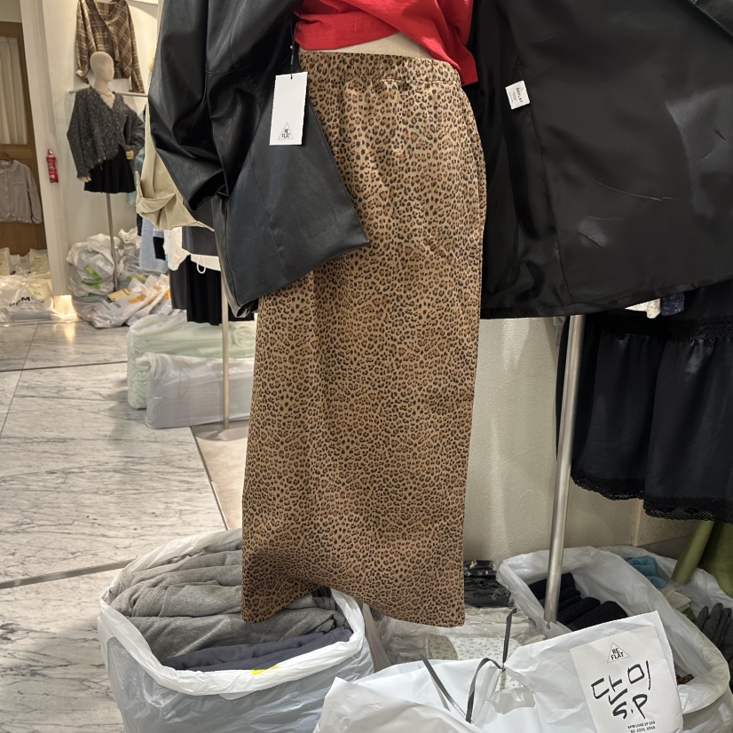 REFLAT東大門實拍女裝新品推薦職業時尚真品人氣長裙豹紋REFLAT長裙圖色1