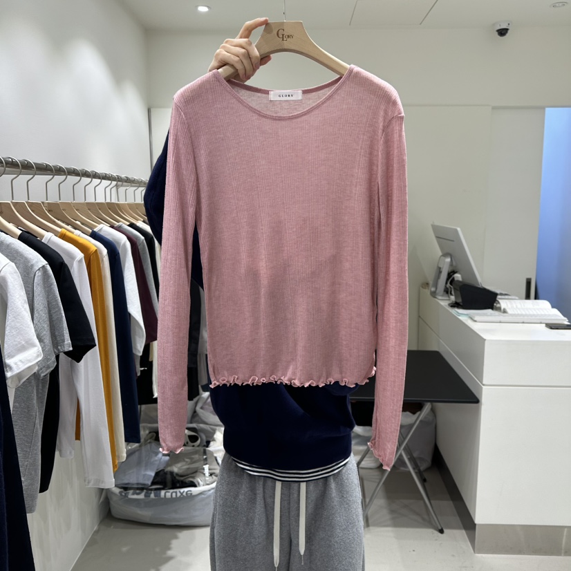 GLORY東大門代購女裝新款推薦真品休閑時尚26春夏長袖T恤GLORY長袖T恤圖色5