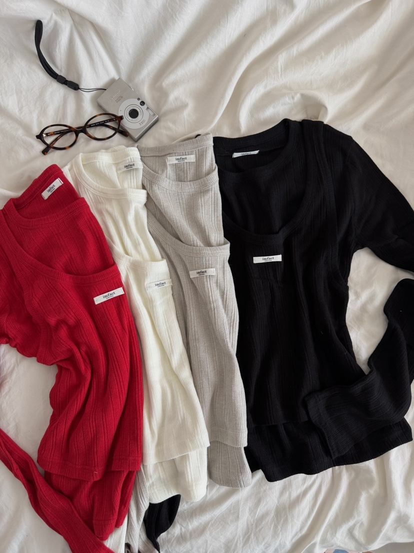 I MFACT東大門實拍女裝新款熱賣休閑真品職業時尚長袖T恤I MFACT長袖T恤