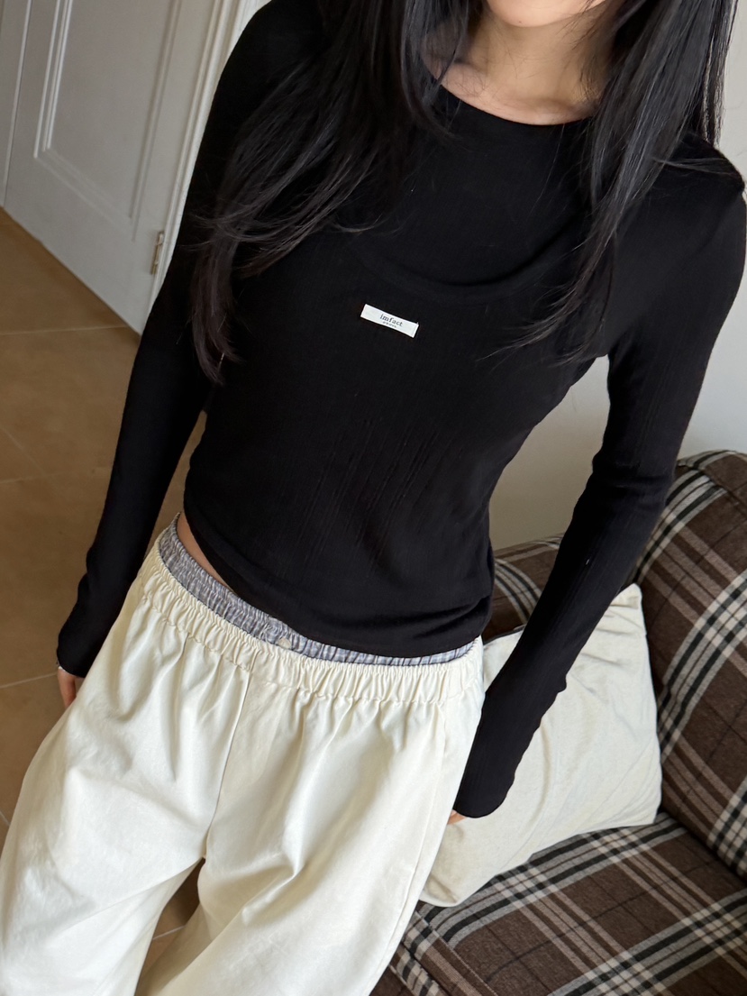 I MFACT東大門實拍女裝新款熱賣休閑真品職業時尚長袖T恤I MFACT長袖T恤圖色2