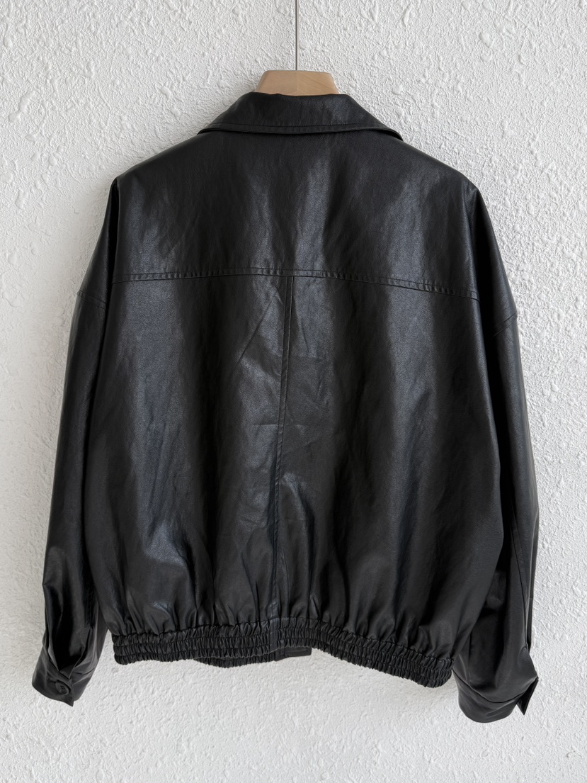 LEMATIN東大門直郵女裝新品職業熱賣26春夏休閑人氣皮衣高領LEMATIN皮衣