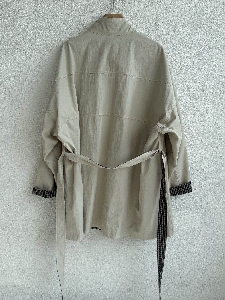 LEMATIN東大門直郵女裝新品26春夏長款風衣含腰帶兩面穿雙面LEMATIN長款風衣