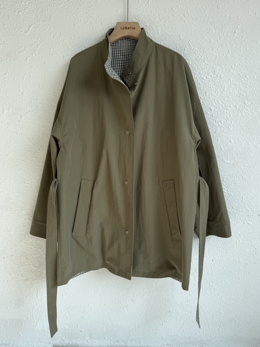 LEMATIN東大門直郵女裝新品26春夏長款風衣含腰帶兩面穿雙面LEMATIN長款風衣圖色2