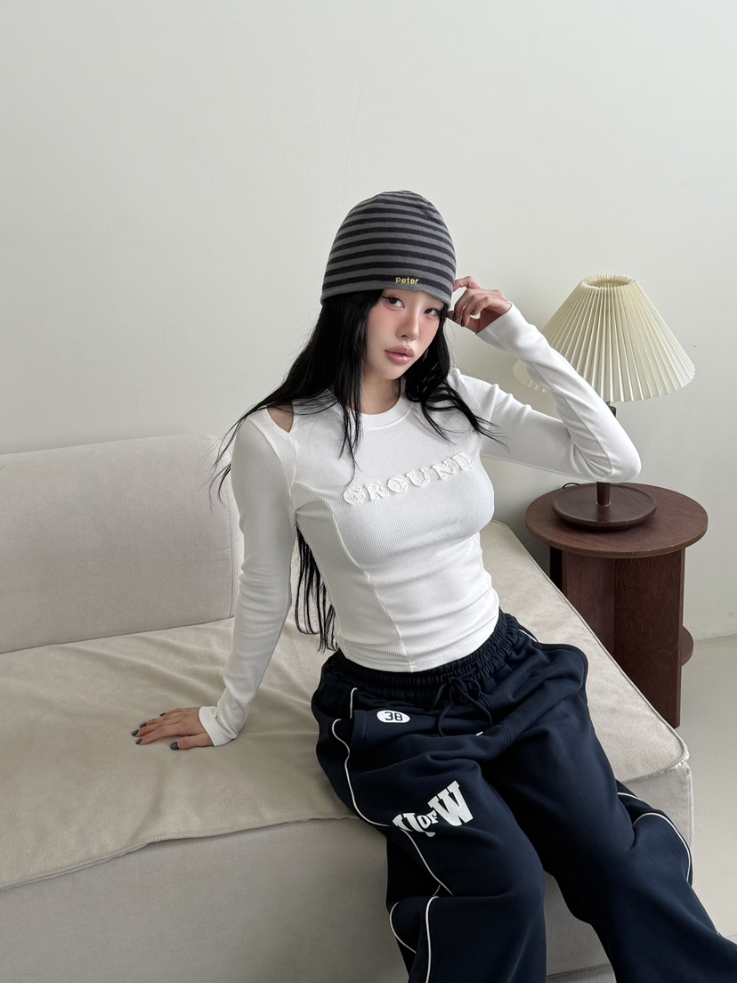 SUGAR CASE東大門直郵女士新品真品熱賣26春夏時尚長袖T恤SUGAR CASE長袖T恤