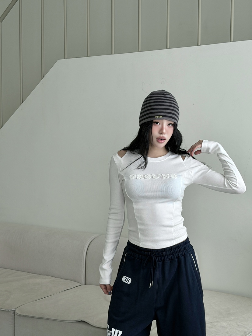 SUGAR CASE東大門直郵女士新品真品熱賣26春夏時尚長袖T恤SUGAR CASE長袖T恤