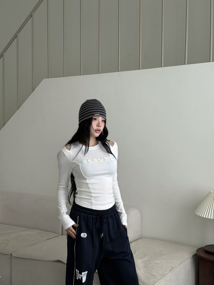 SUGAR CASE東大門直郵女士新品真品熱賣26春夏時尚長袖T恤SUGAR CASE長袖T恤